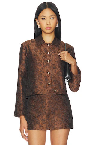 Amanda Uprichard x REVOLVE Preston Jacket in Chocolate Brown from Revolve.com | Revolve Clothing (Global)