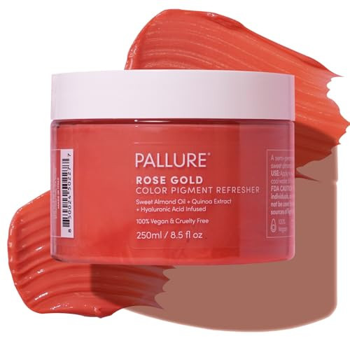 Pallure Color Pigment Refresher Mask, Semi Permanent Hair Color Depositing Conditioner, 8.5 Oz Rose Gold | Amazon (US)