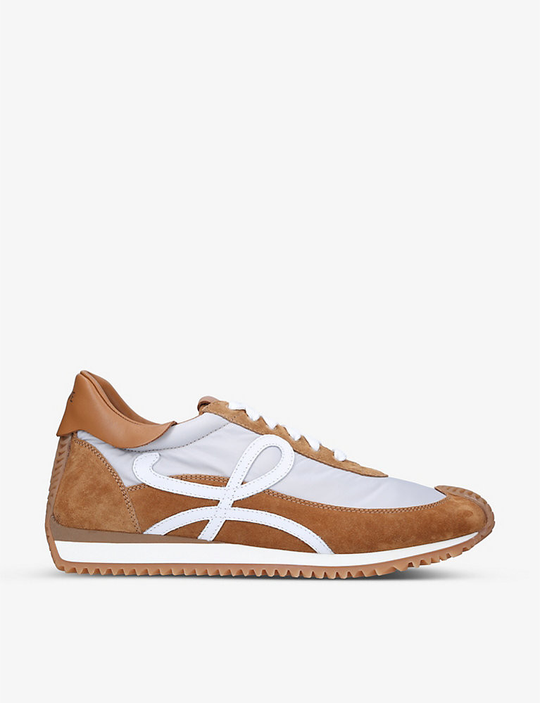 Flow Runner monogram leather and shell trainers | Selfridges