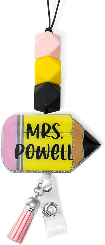MLIMH Teacher Pencil Breakaway Badge Lanyards, Personalized Keychin Lanyard for ID Badge, Keys, G... | Amazon (US)