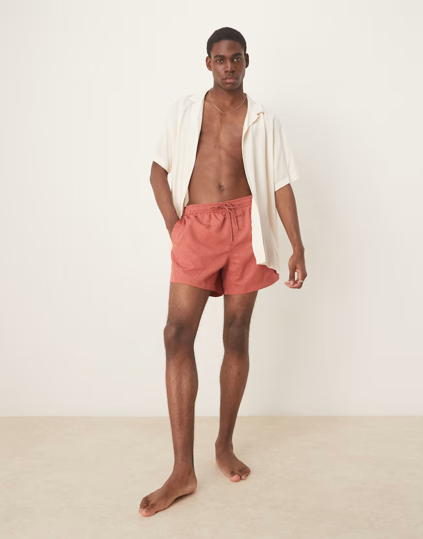 Abercrombie & Fitch swimwear 5"""" short in salmon-Pink | ASOS (Global)