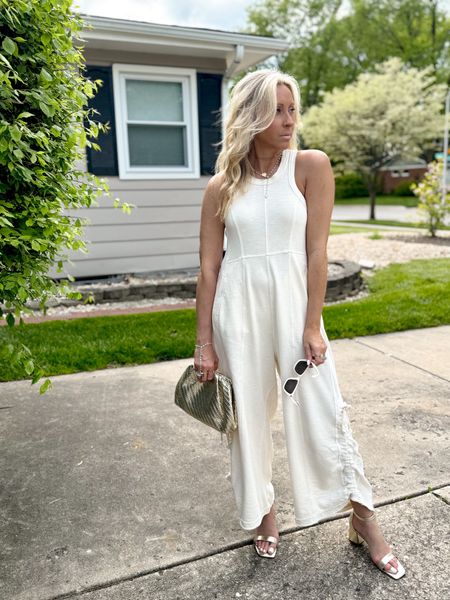Something so comfortable can be so elegant too… dressed this super soft jumpsuit up for an event this past week… she’s on a special discount right now… use code LINDSAY for a discount on my jewelry…jumpsuit, spring outfit, summer outfit, jewelry, sandals, gold sandals, Anthropologie 

#LTKStyleTip #LTKSeasonal #LTKWedding