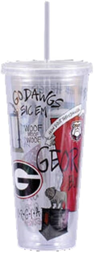 Amazon.com: Magnolia Lane Georgia College Football Bulldogs School Spirit 22oz Tumbler with Lid &... | Amazon (US)