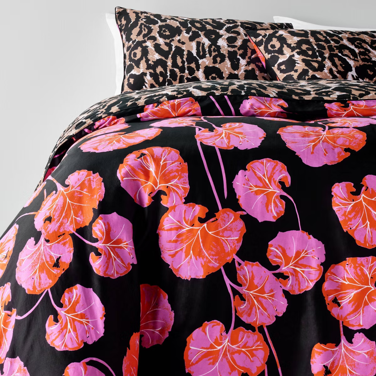 Leopard/Geranium Leaf Reversible Duvet Cover - DVF for Target | Target
