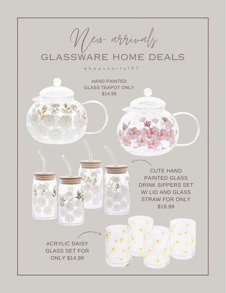 Check out these cute glassware deals with hand painted florals! 

#LTKHome #LTKOver40 #LTKParties