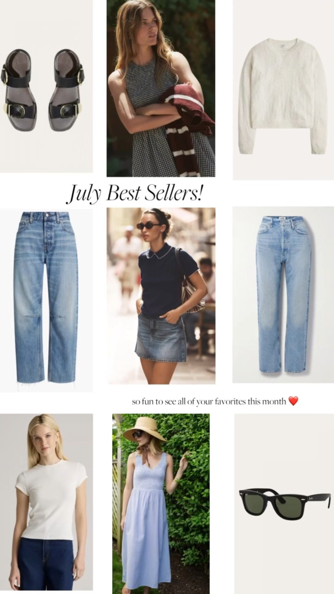 Sweet July! So fun to see all of your favorites this month! A lot of jeans for the perfect transition into Fall, cute dresses and definitely don't sleep on the Zara Contrast Trim Knit Top (July's #1 seller for a reason and back in stock in most sizes)! 

#LTKSeasonal #LTKStyleTip #LTKFindsUnder100
