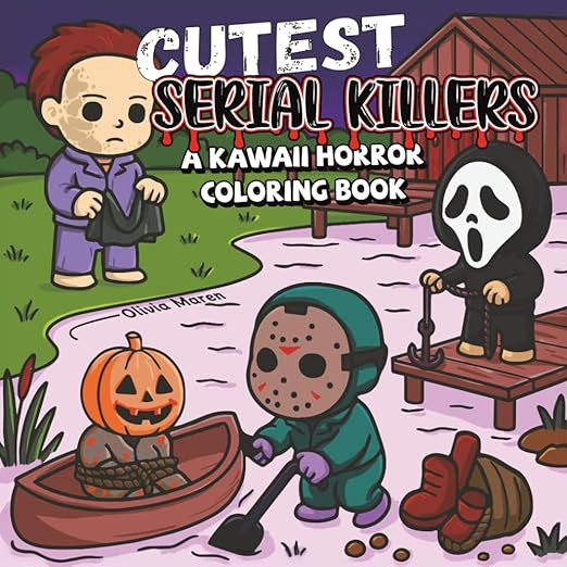 Cutest Serial Killers: A Kawaii Horror Coloring Book for Adults Relaxation, Featuring 40 Disturbi... | Amazon (US)