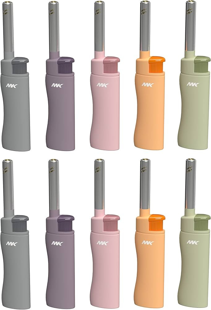 MK Lighter 10PCS Candle Lighters, Windproof Flame, Ideal as Lighters for Candle, BBQ Lighters, Ca... | Amazon (US)