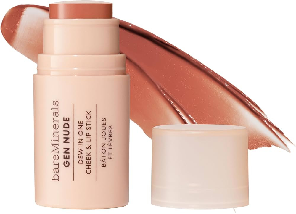 bareMinerals GEN NUDE Dew in One Cheek & Lip Stick Multi-Use Cream Balm for Lips & Cheeks, Hydrat... | Amazon (US)