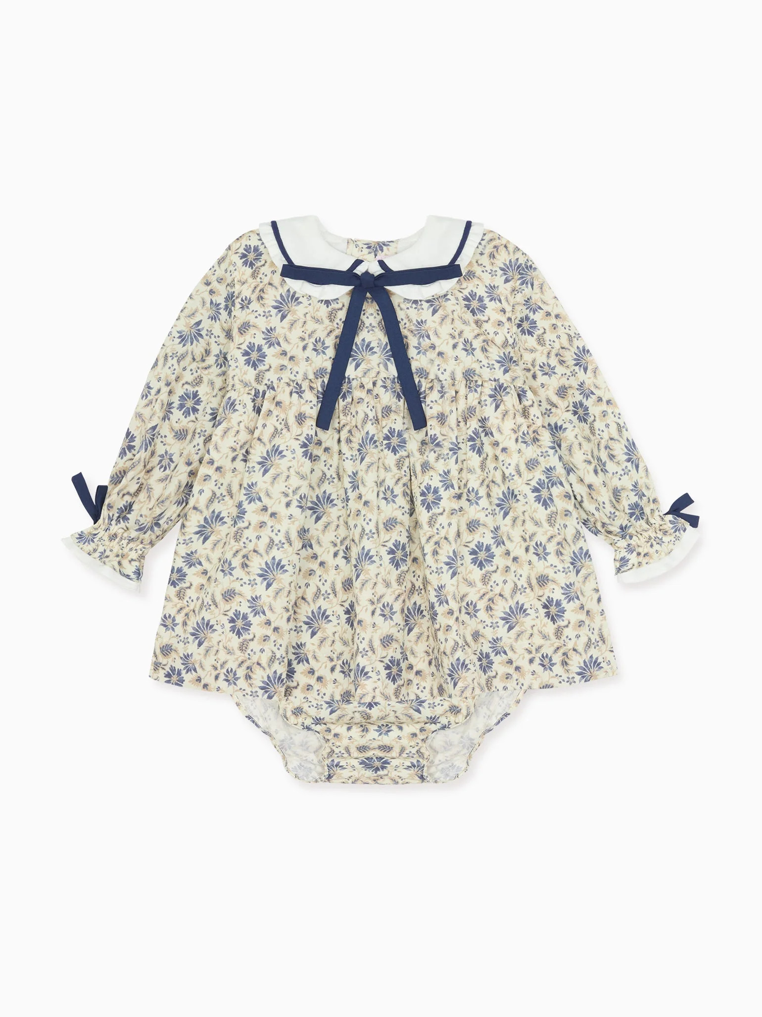 Blue Floral Granada Baby Girl Set | La Coqueta (US)