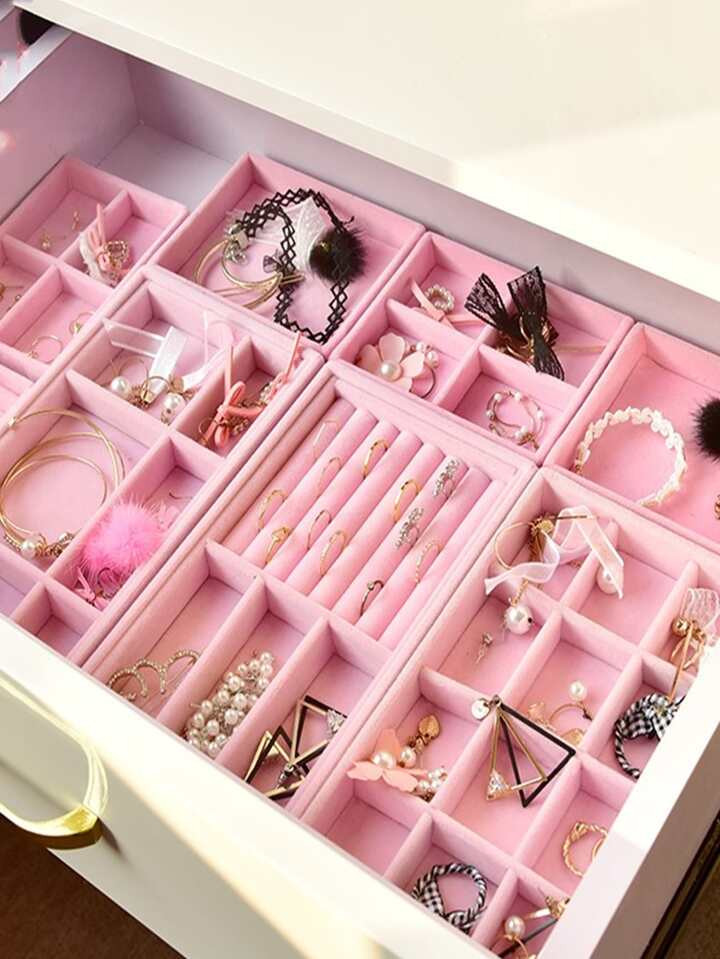 1pc Solid Jewelry Storage Box | SHEIN
