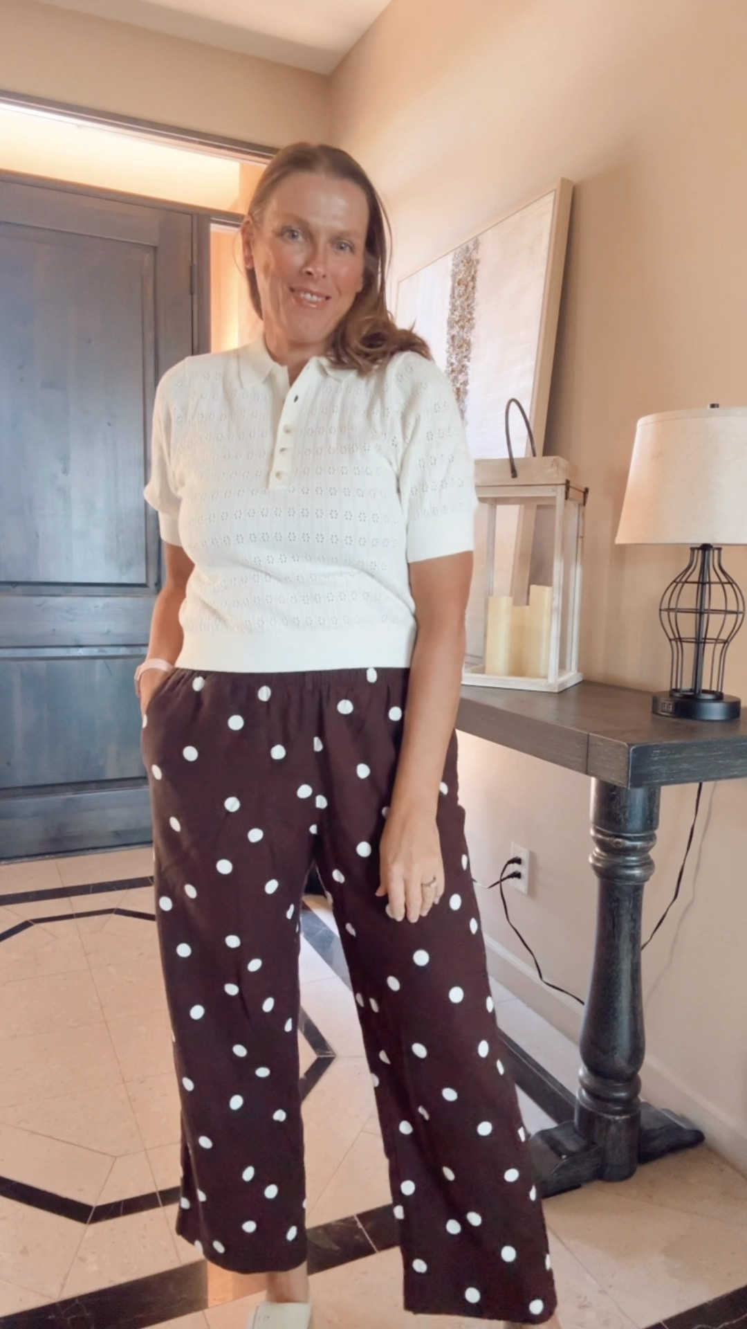 Trending polka dots!!!

neutral outfit idea, linen pants outfit, casual chic outfit, elevated everyday outfit, effortless summer style, polka dot pants outfit, minimalist outfit style, capsule wardrobe outfit, simple chic outfit, polished casual outfit, classic neutral outfith

#LTKTravel #LTKootd #LTKOver40