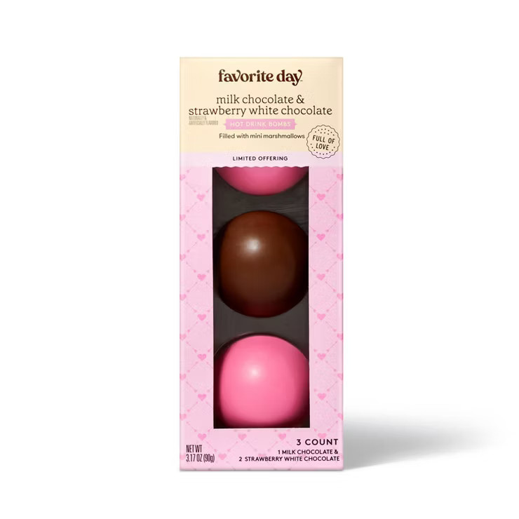 Valentine's Hot Chocolate Bombs - 3.17oz/3pk - Favorite Day™ | Target