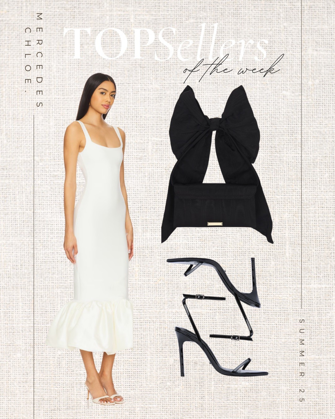 Loving this white dress for summer. I would pair it with beige heels and a statement cardigan. 

The black bow bag is also a statement piece! I love how the bow falls over your shoulder. 

#LTKStyleTip #LTKItBag #LTKSpringSale