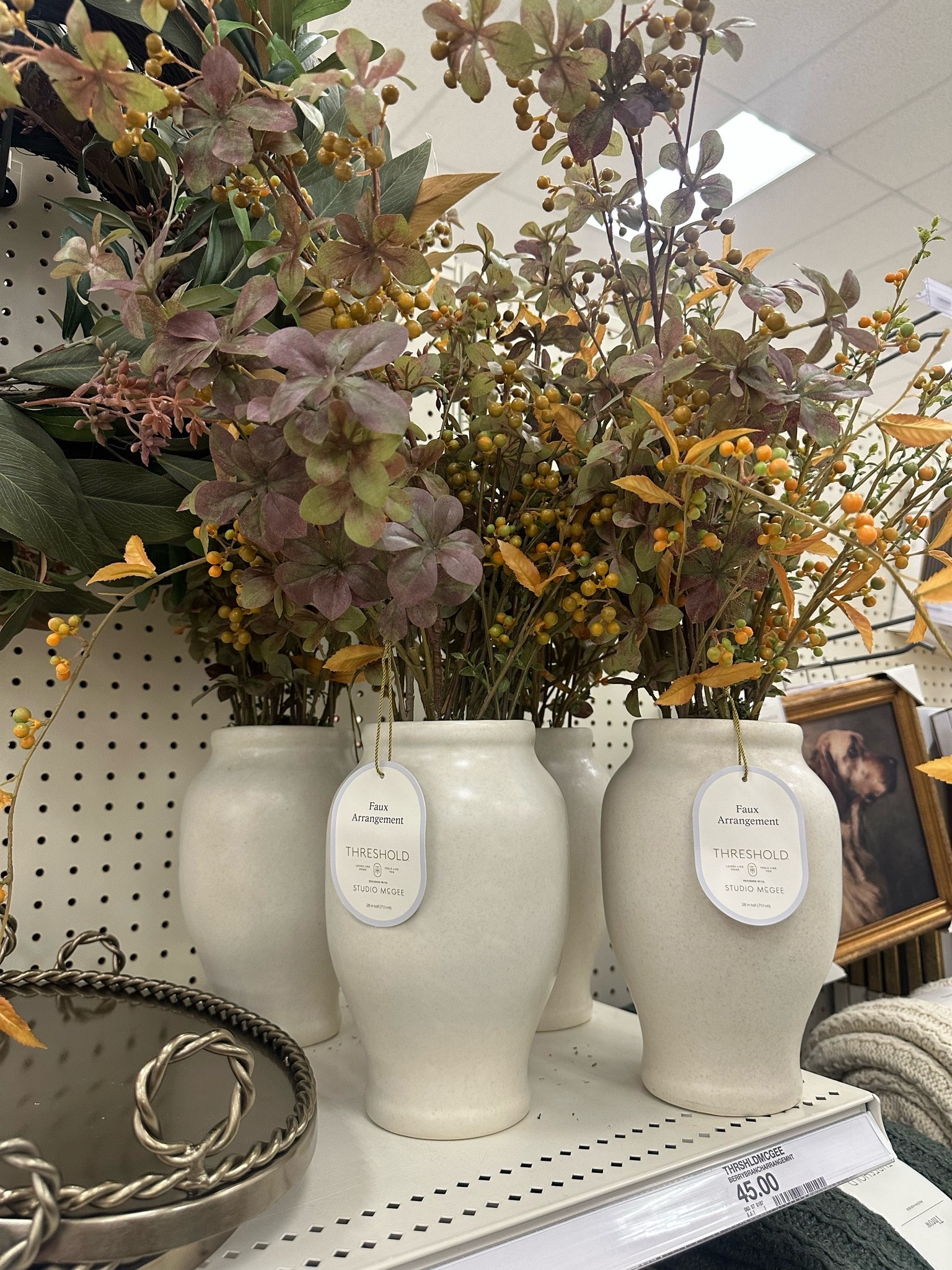 Target Fall decor 
Fall flower arrangement with vase. Threshold designed with Studio McGee. New Fall collection 2026. Metal Braided Oval Decorative Tray - Threshold™ designed with Studio McGee

Statement Berry and Branch Arrangement - Threshold™ designed with Studio McGee

Fall collection 
Fall flowers
Home decor
Berry stems 
Fall stems 
Target 
Threshold 
McGee and co
Studio McGee
Magnolia
Pottery barn 
Cozy home 
Cottage fire
Thrift 
Vintage 
Autumn

#LTKHome #LTKSaleAlert #LTKSeasonal