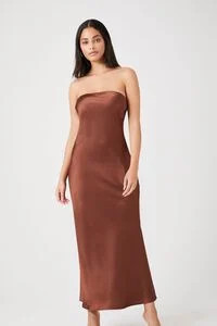 Satin Strapless Maxi Dress | Forever 21 (US)
