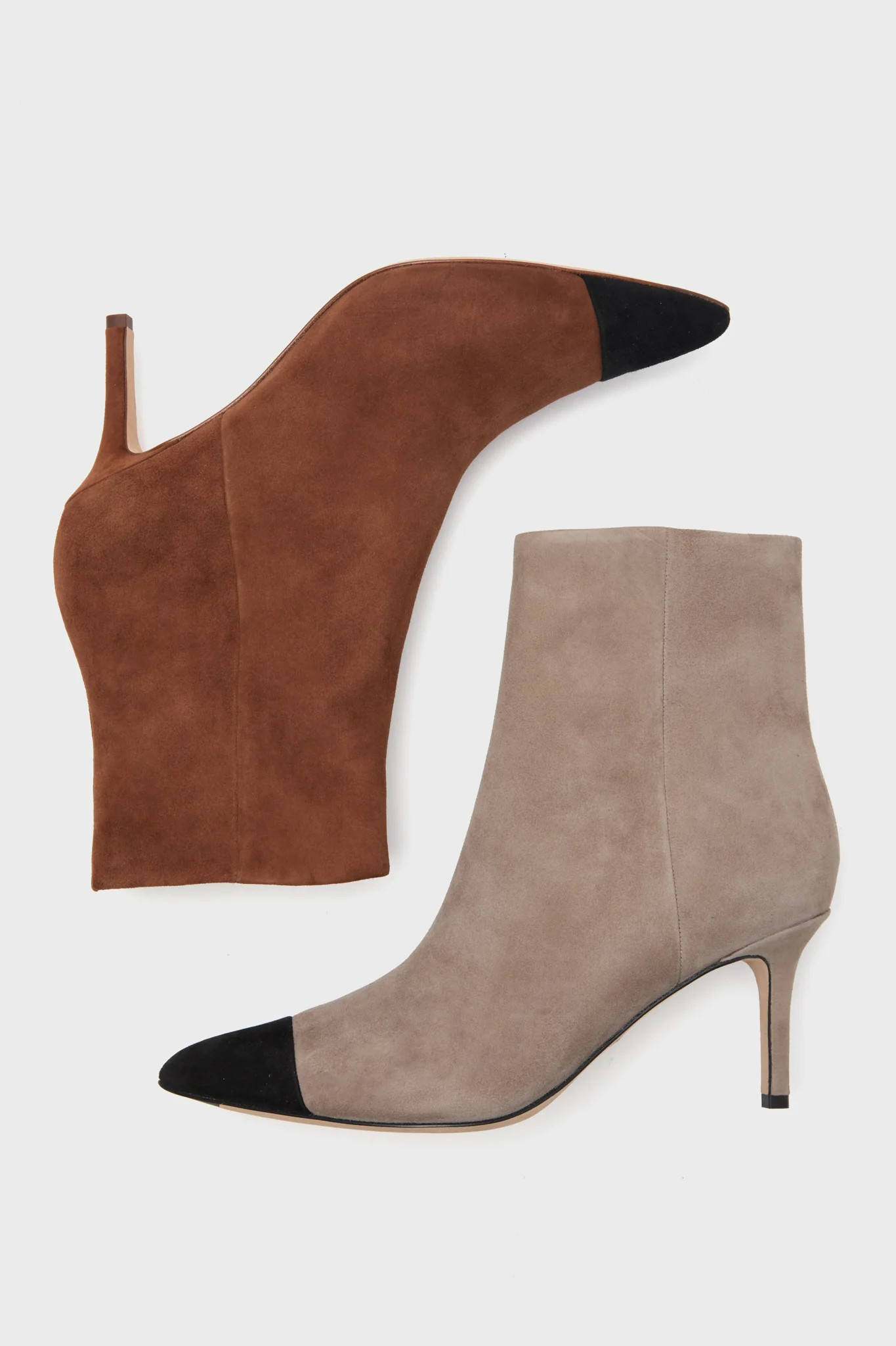 Taupe and Black Lisa Cap Toe Boots | Tuckernuck (US)