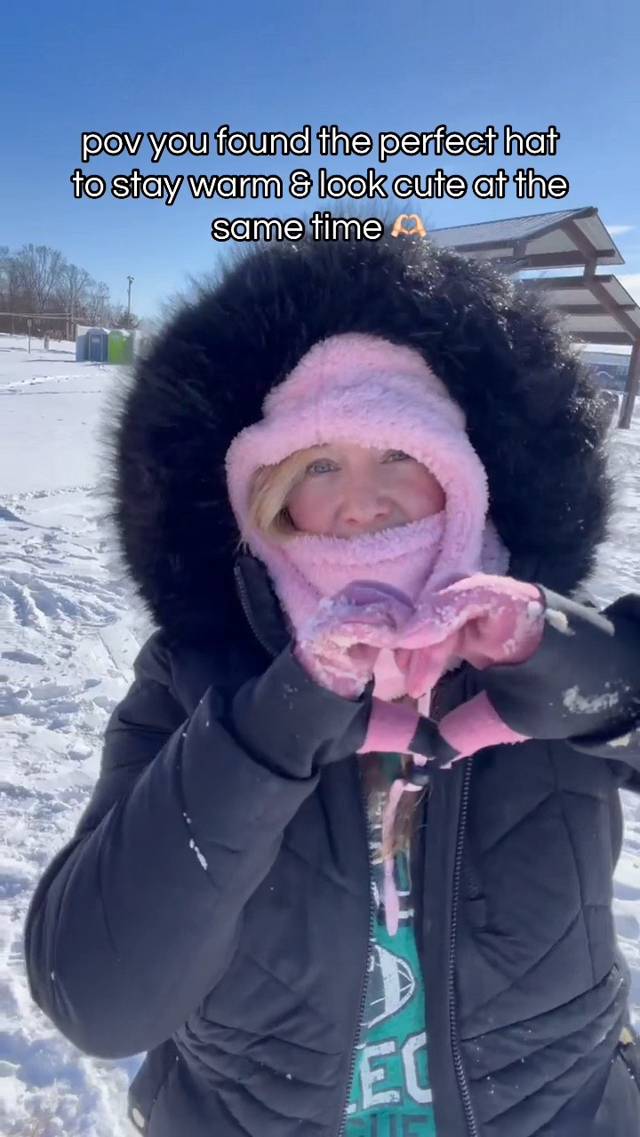 Balaclava Hood Scarf Face Mask Winter Hat Cozy & Cute💖❄️ #balaclava #winterhat #allinone #girlywintergear #hats 

#LTKSeasonal #LTKU #LTKActive