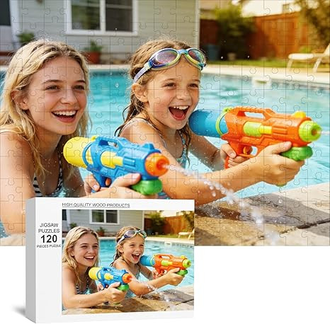 Custom Photo Puzzle 120 to 1000 Pieces - Personalized Jigsaw Puzzle from Your Picture, Glossy Fin... | Amazon (US)