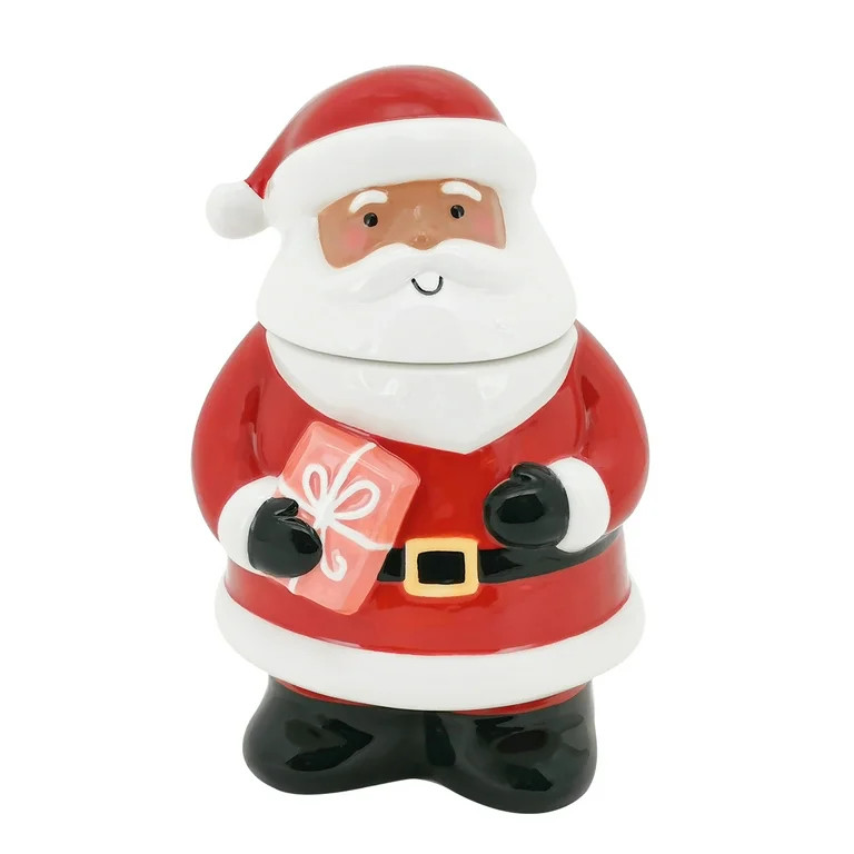 Holiday Time African-American Santa Large Cookie Jar | Walmart (US)