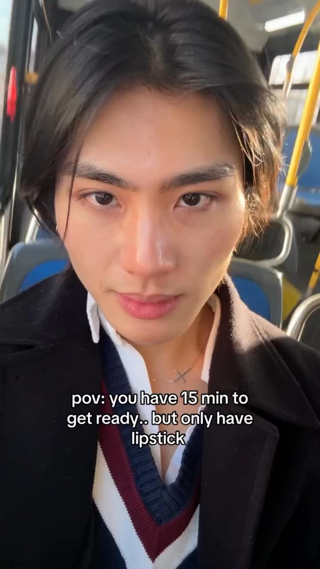 The bus was so shaky😭😭 but the girls in the back had my back so we made it through ✨✨

Products:
Major headlines matte lipstick @patricktabeauty @patrickta