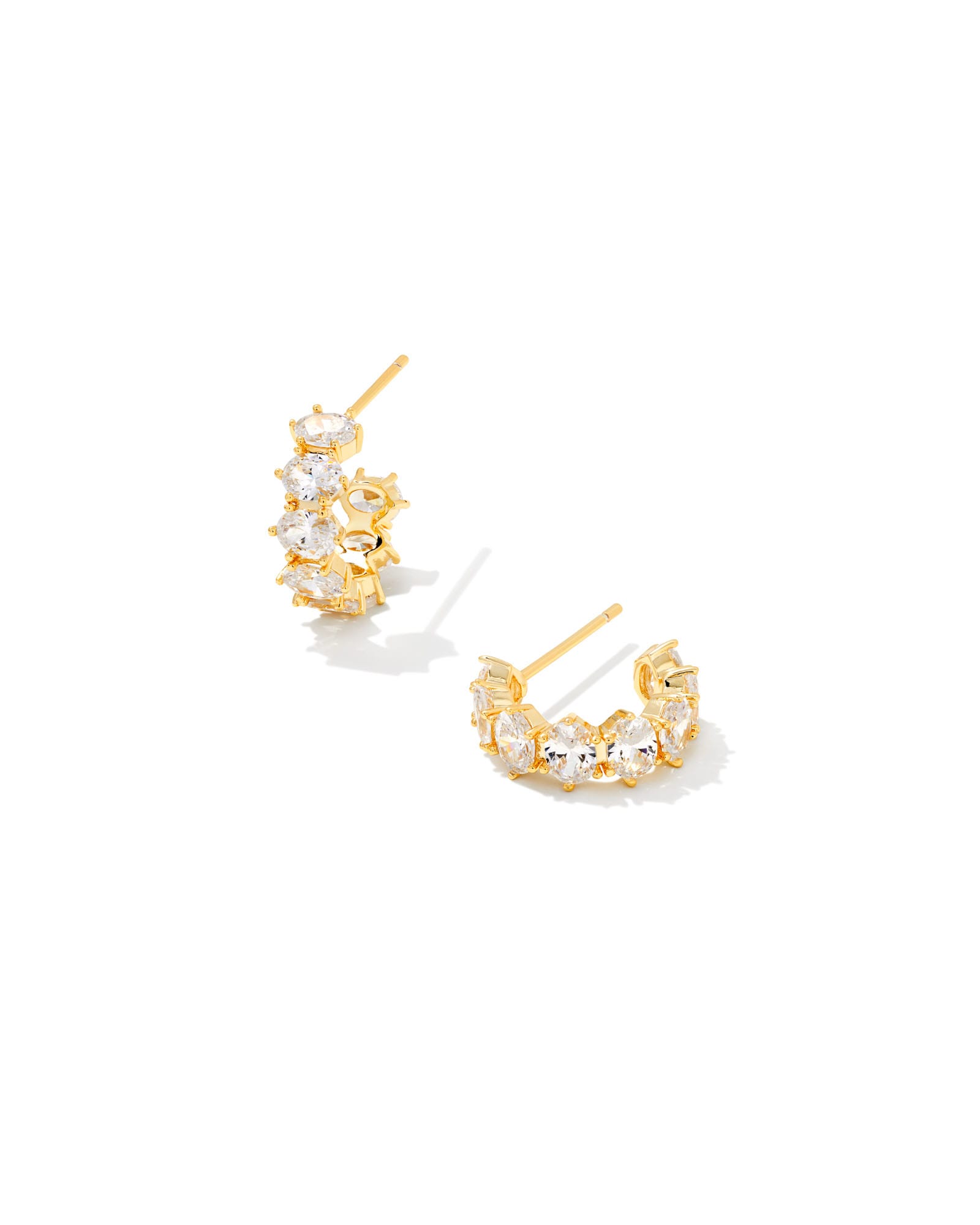 Cailin Gold Crystal Huggie Earrings in Multi Mix | Kendra Scott | Kendra Scott