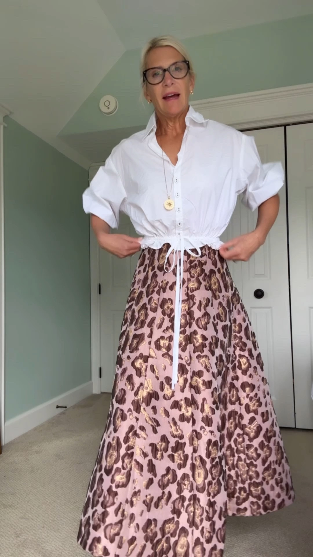 Greatest blush leopard skirt!  Just wondering if this is the best of the three tops I’ve tried 🤷🏼‍♀️

#LTKSaleAlert #LTKMothersDay #LTKOver40
