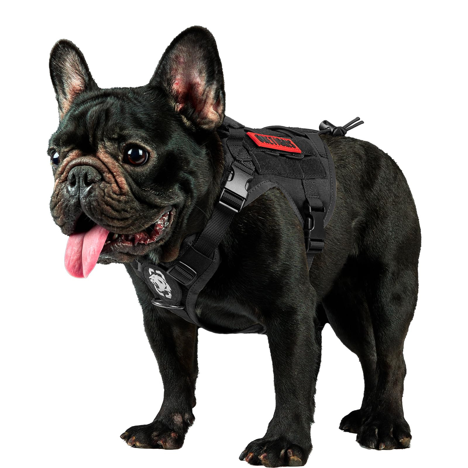 OneTigris Tactical Dog Harness - Fire Watcher Comfortable Patrol Vest (Black, Medium) | Amazon (US)