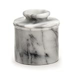 RSVP International White Marble French Butter Pot, Holds One Stick or 1/2 Cup | Made From Natural Wh | Amazon (US)
