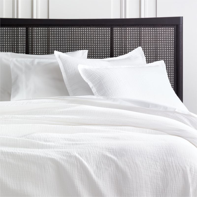 Alto Organic Cotton White King Duvet Cover + Reviews | CB2 | CB2