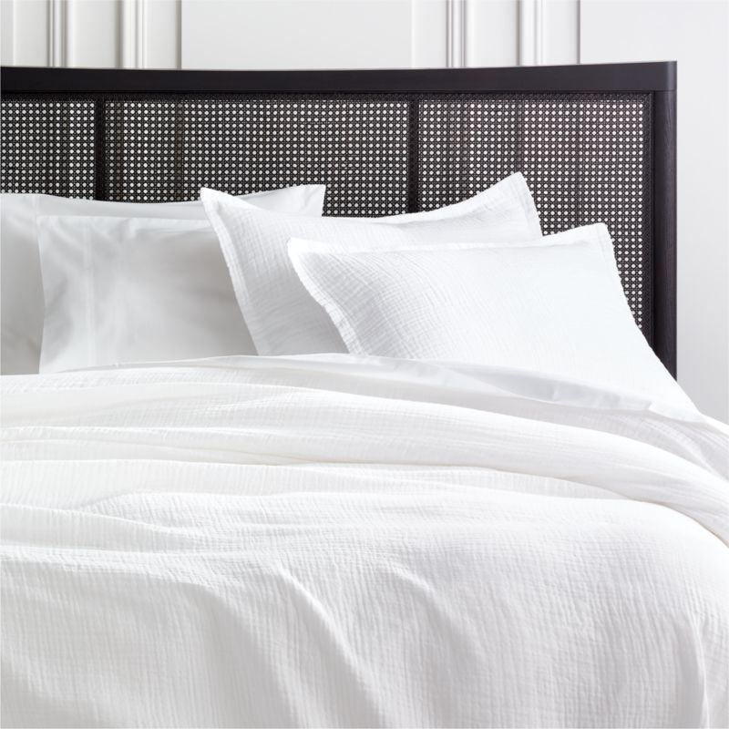 Alto Organic Cotton White Duvet Cover and Pillow Shams | CB2 | CB2