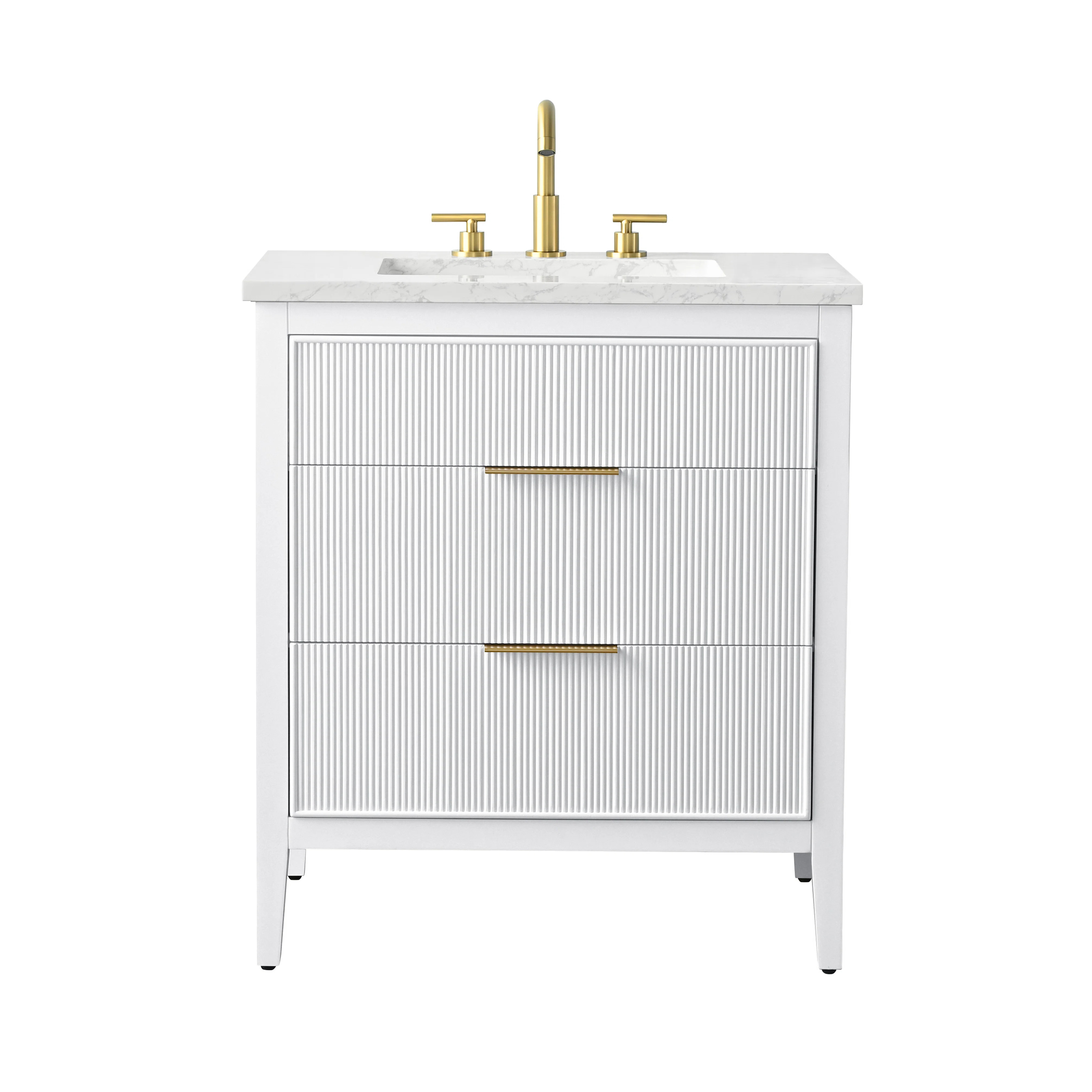 Ebern Designs Bilroy Egremt 30'' Single Bathroom Vanity with Engineered Stone Top & Reviews | Way... | Wayfair North America