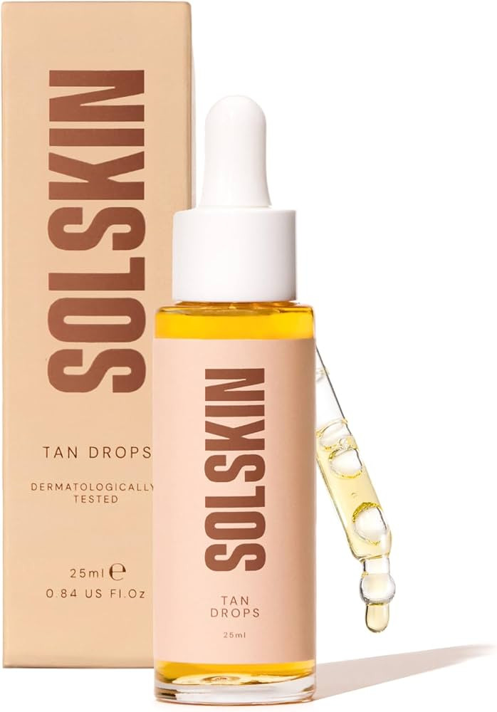 SOLSKIN Tanning Drops for Face & Body Custom Glow with Hyaluronic Acid & Papaya, Mix into Skin Ca... | Amazon (UK)