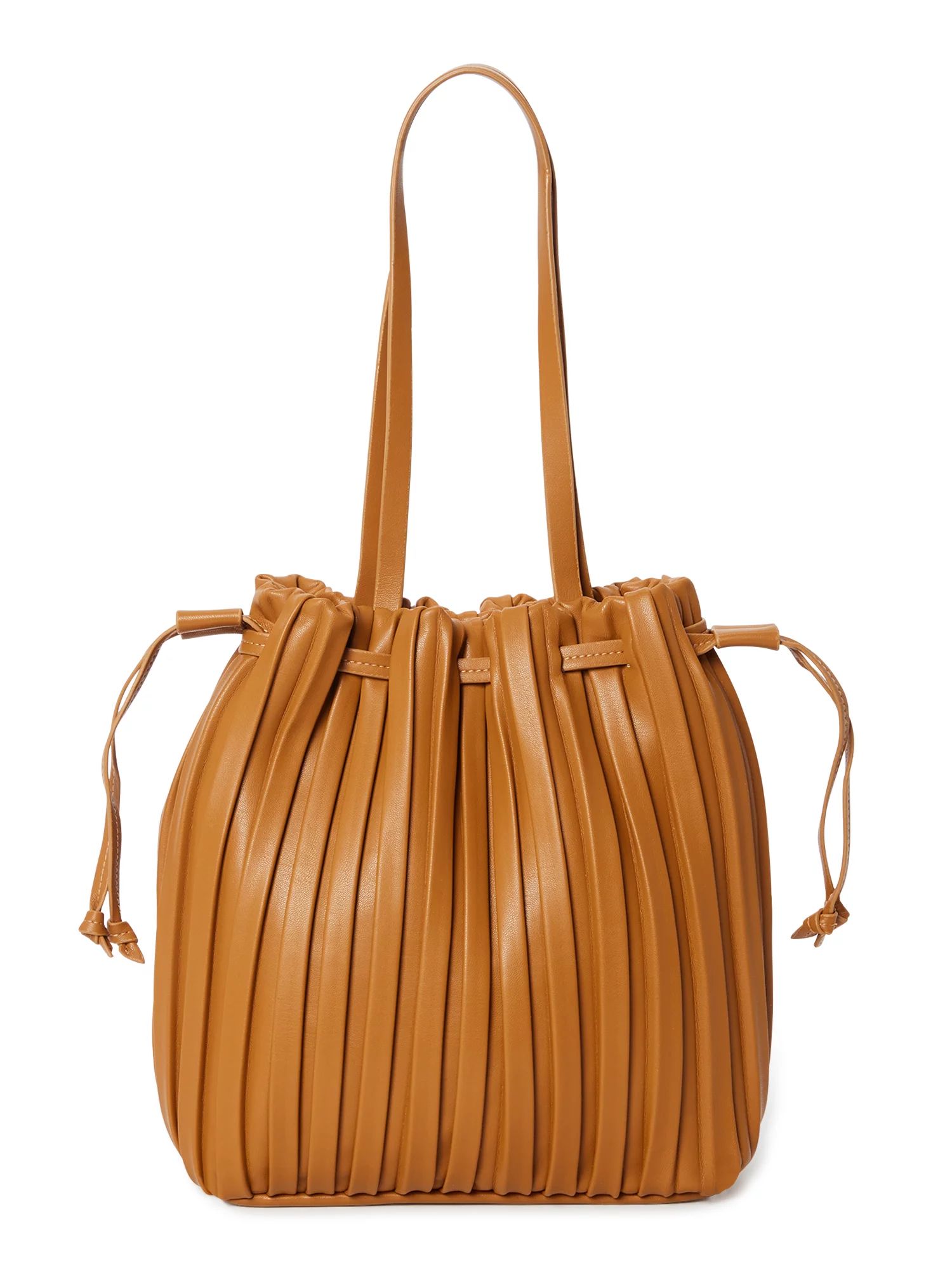 Time & Tru Women's Pleated Bucket Handbag | Walmart (US)