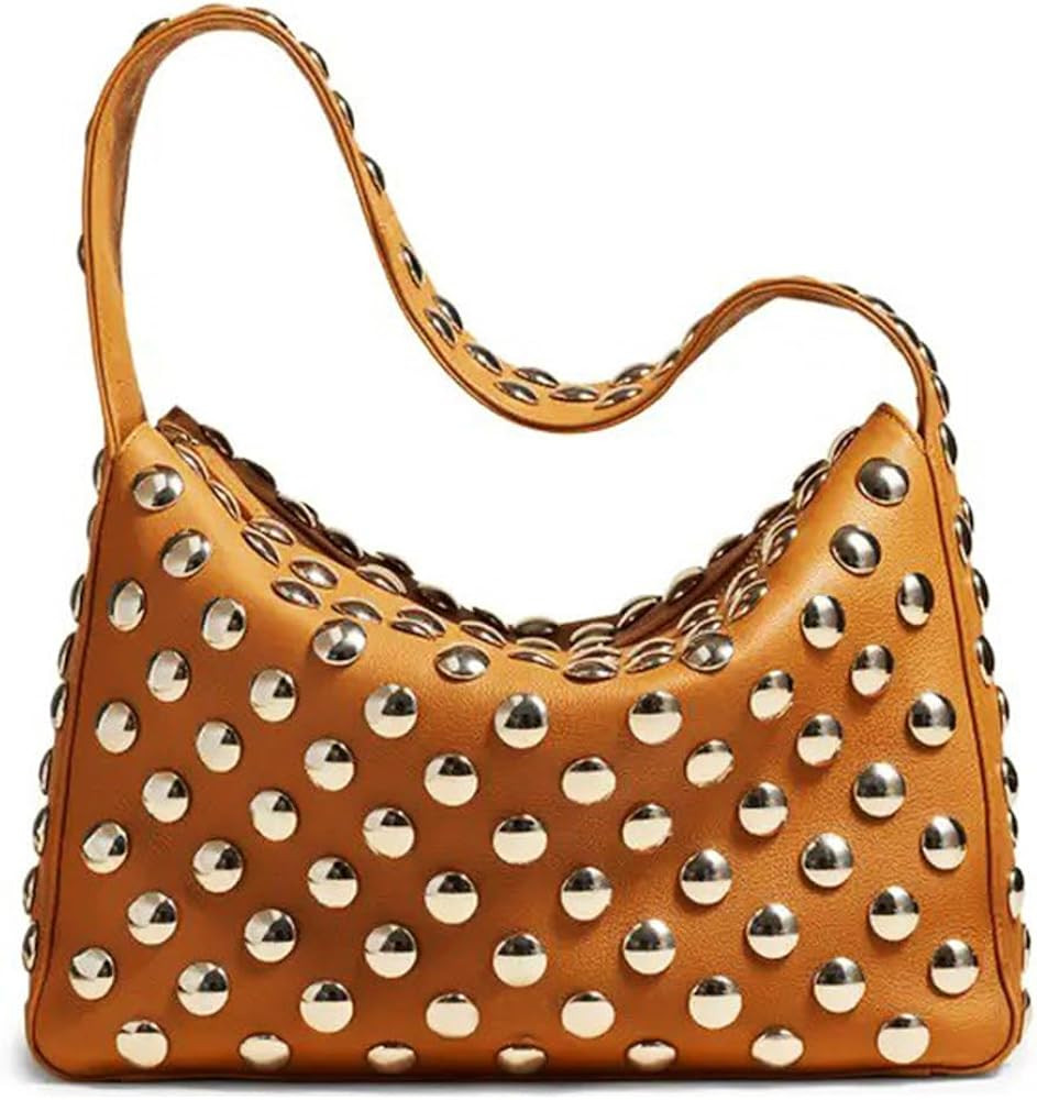 Studded Purse Bag Handbag for Women Black Punk Shoulder Purses 90s Studded 2000s Vegan Fall Fashi... | Amazon (US)