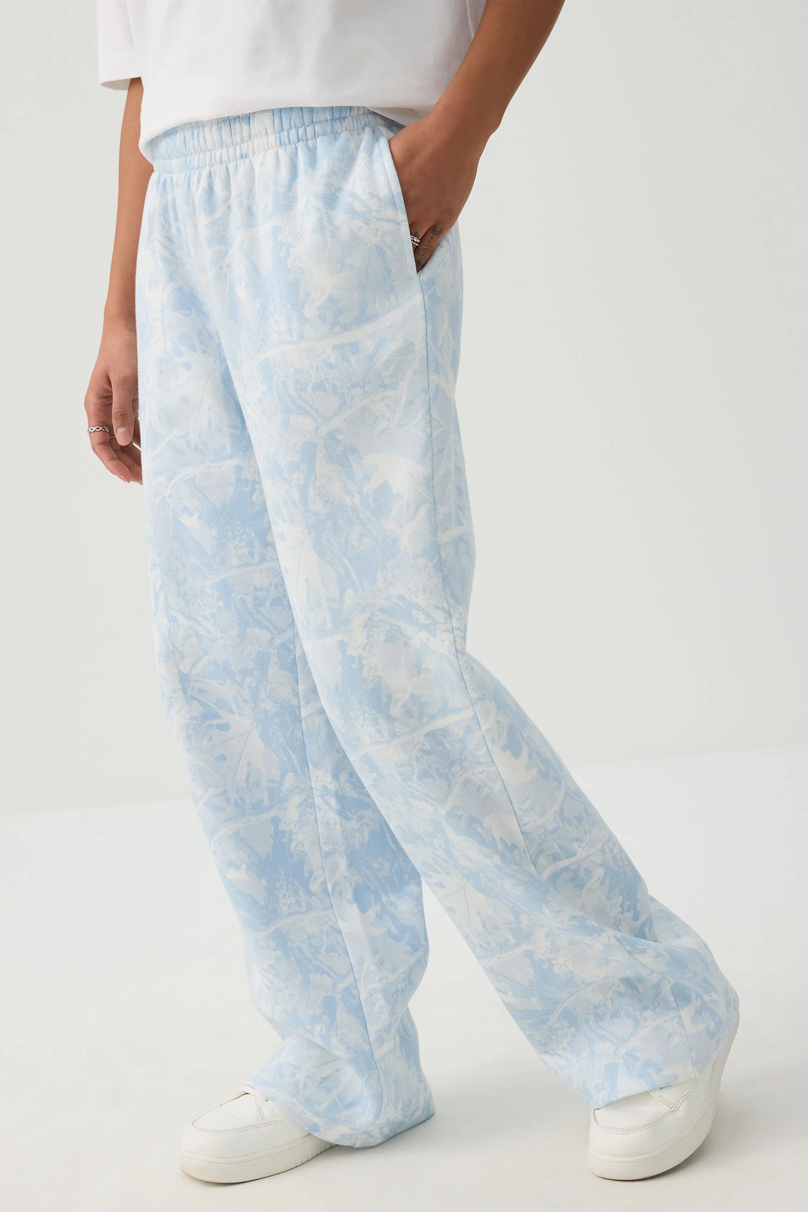 Blue Camo Wide Leg Sweatpants | Ardene