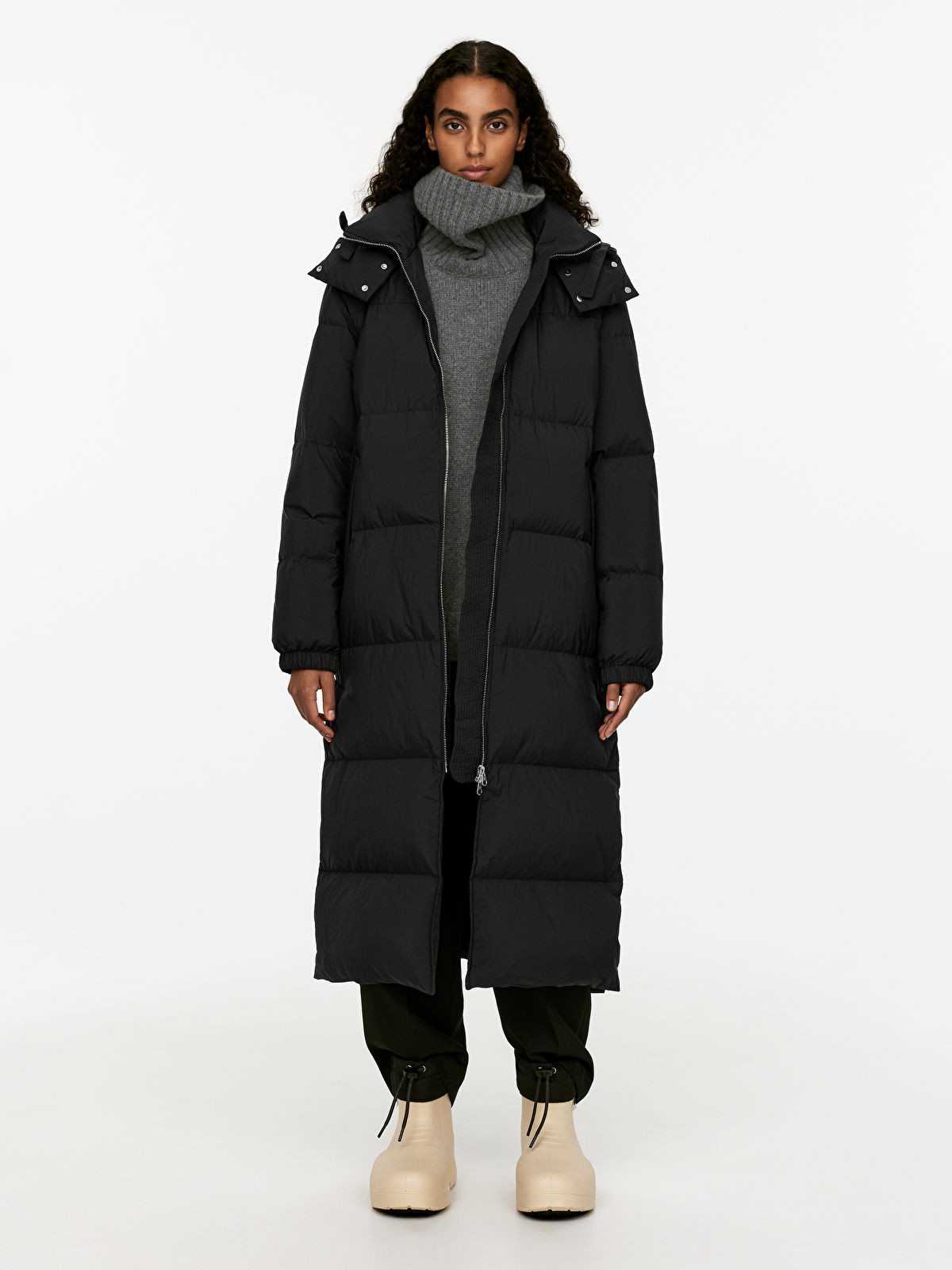 Upcycled Down Long Coat | Arket UK