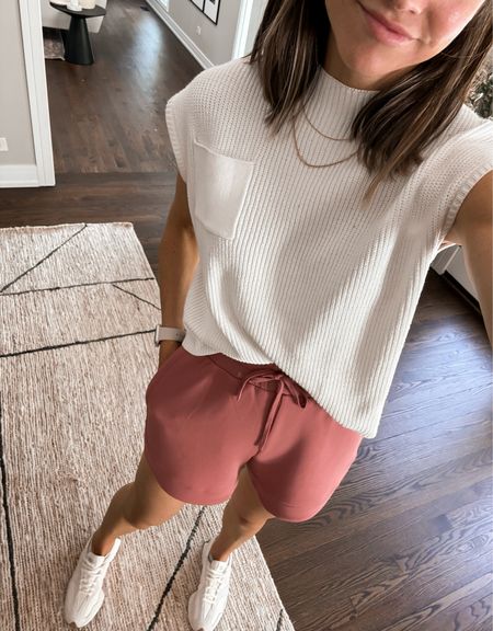 Today’s look - elevated casual. These Varley shorts are a DREAM and I’m definitely ordering more colors! they’re sooo soft (over 70% viscose so that’s why!) this Amazon top is one of my all time faves too! 

Shorts: XS (run a bit big)
Top: S

#LTKSaleAlert #LTKFitness #LTKStyleTip