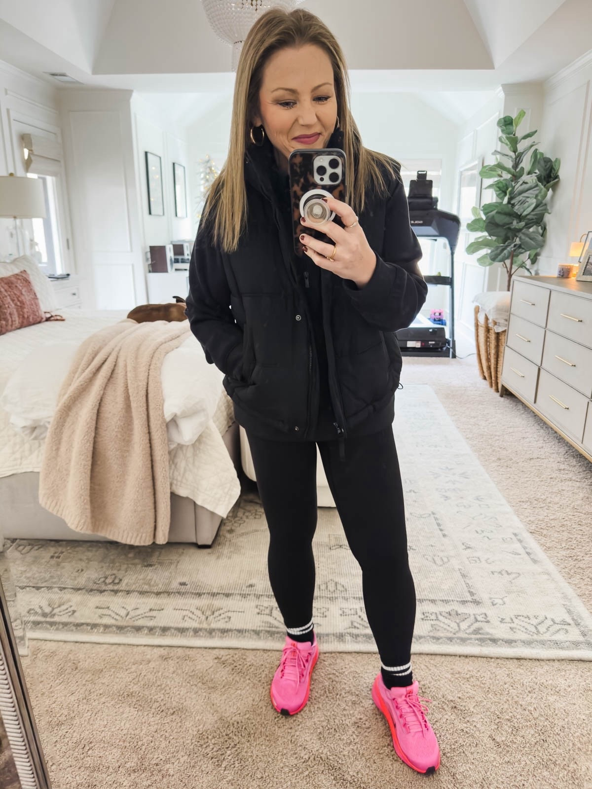 A vest is the ideal layer to add this time of year and I love that it allows you to move your arms easily. And as a tip, I saved money on my hot pink Nike sneakers by wearing the kids version. casual outfit athleisure workout wear gift idea for her
 

#LTKGiftGuide #LTKFindsUnder50 #LTKActive