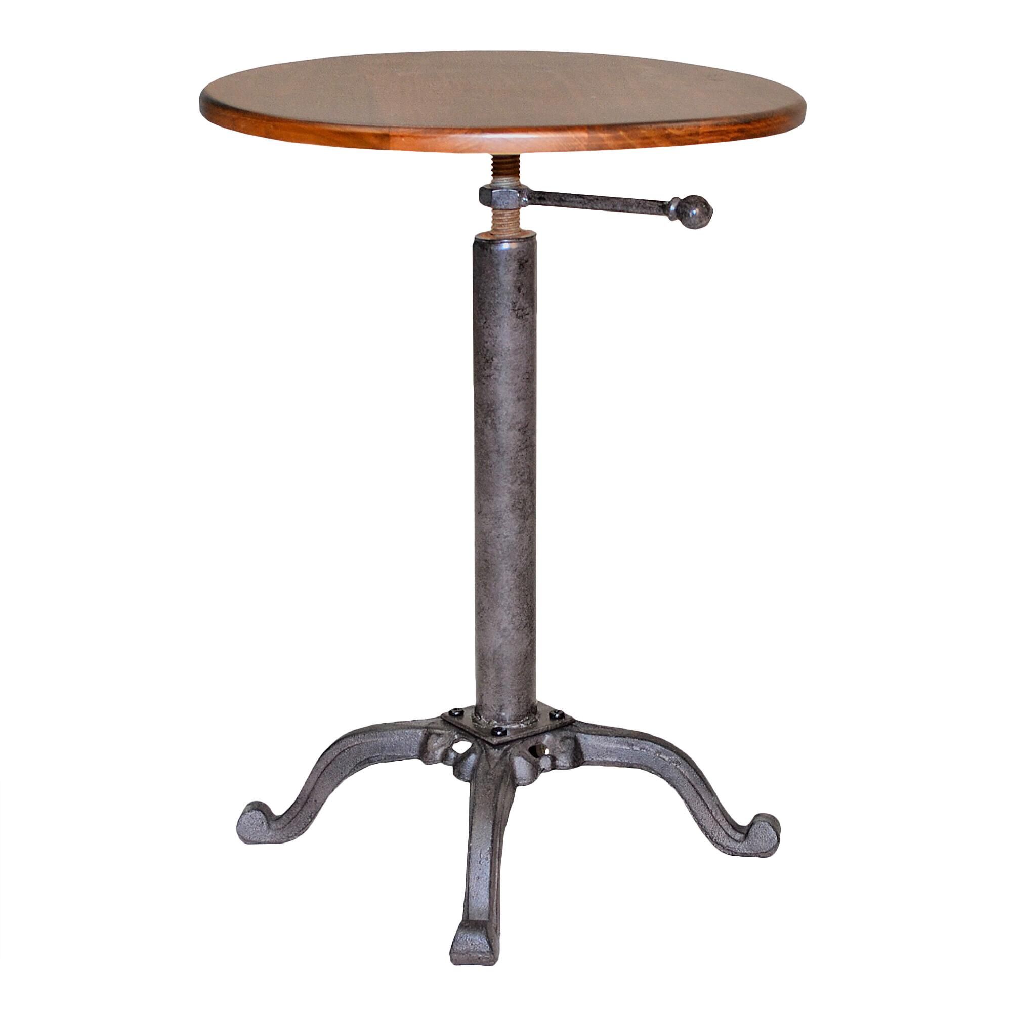 Wood and Metal Uriah Adjustable Accent Table: Brown/Gray by World Market | World Market