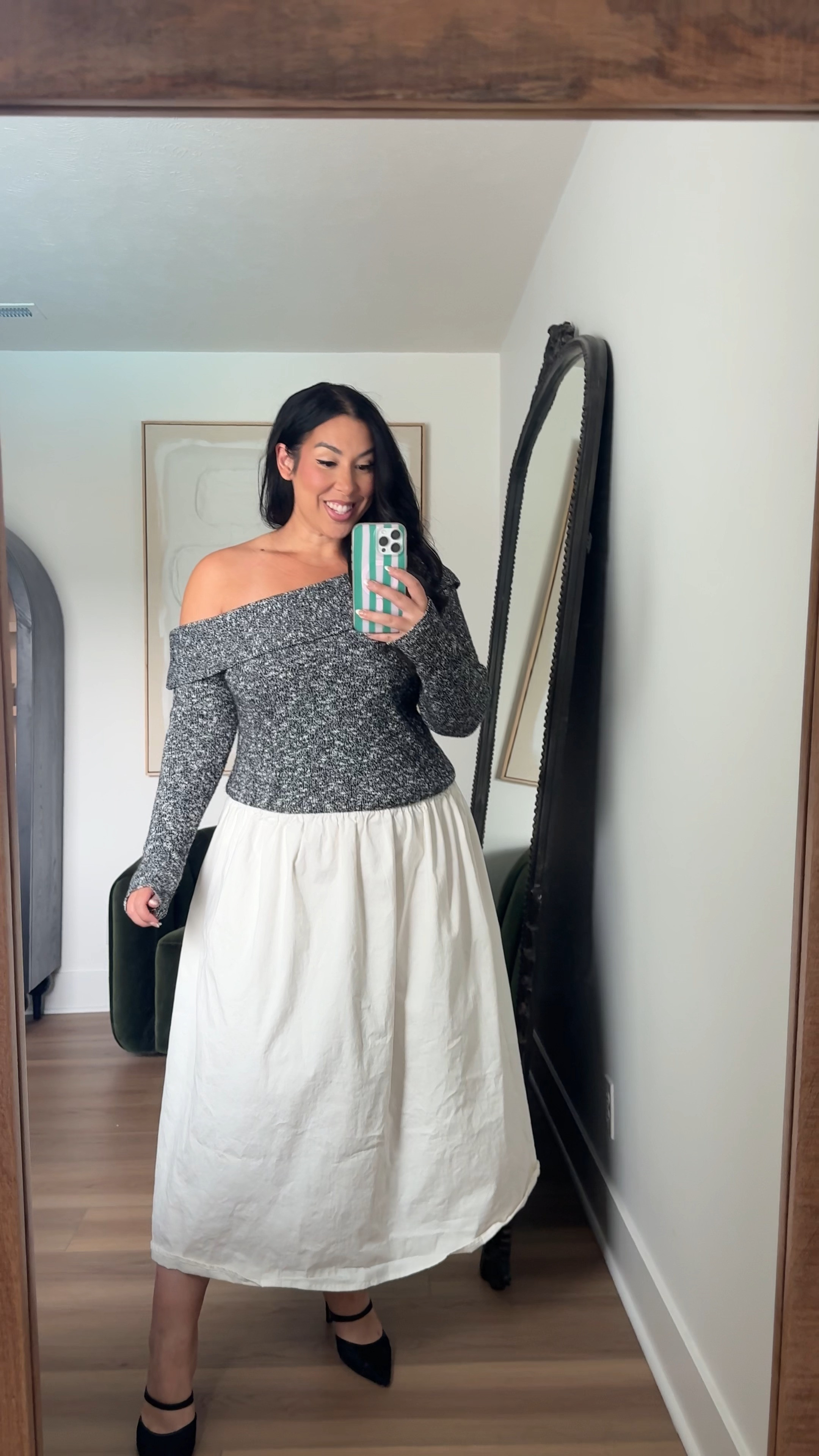 This is a dress! Love this asymmetrical one shoulder top and mixing textures & fabrics! Wearing a size 16. eloquii, fall style, fall plaid, midsize fashion, curvy girl, plaid skirt, fall fashion, fall trends 

 #LTKSeasonal #LTKMidsize