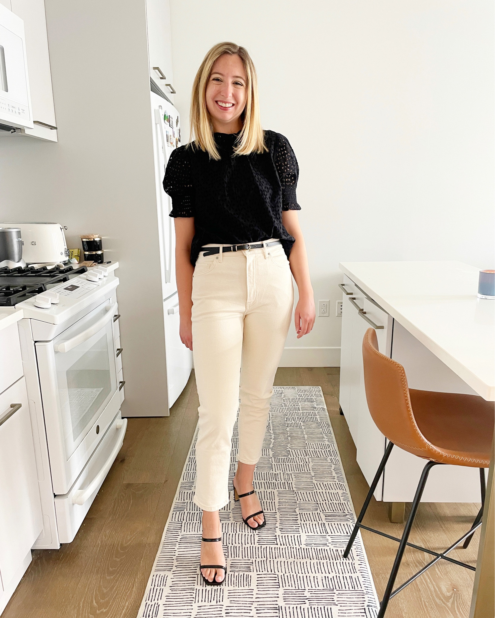 Work outfit for the office! It’s finally going to be in 80s in philly ☀️
•
M in black blouse @jcrew 
27 in ecru cheeky jeans (26.5”) @everlane
8.5 in @amazonthedrop heels
Belt @amazon 
•
•
•
•
•
#amazonoutfit #jcrew #thedrop #workoutfit #officeoutfit #officefashion #springfashion #springlook #classiclook #classicfashion #officelook #corporatefashion #easylook #easyoutfit #springlook #officelooks #worklooks #workootd #ootd #outfitoftheday #outfits #springoutfit #classicootd #chicootd #chicoutfit #preppyoutfit #preppylook #preppyfashion

#LTKstyletip #LTKfit #LTKworkwear