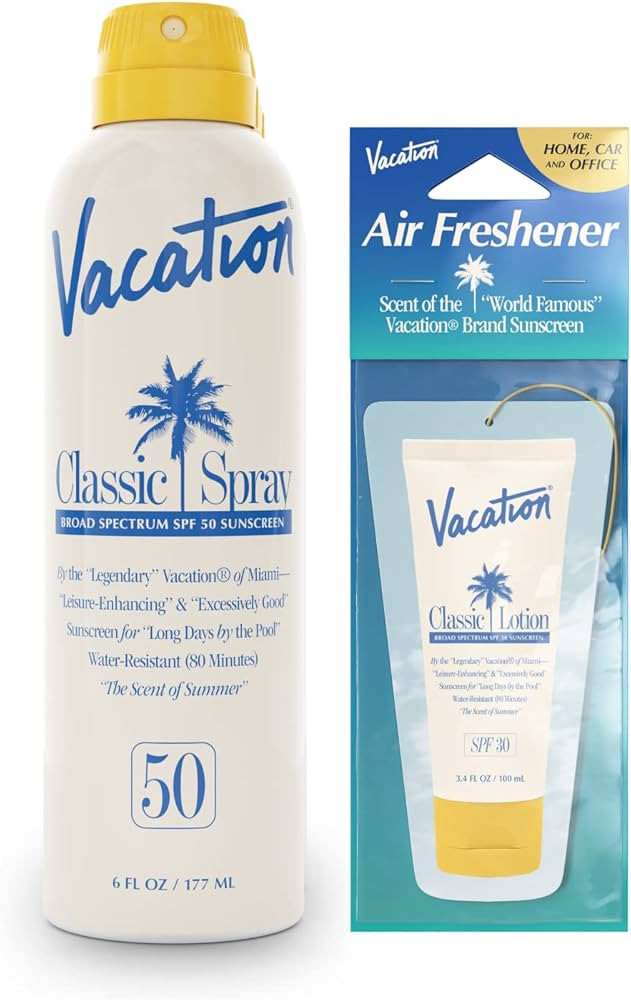 Vacation Classic Spray Sunscreen SPF 50 - Broad Spectrum Sunscreen Spray - Vegan Sunblock Spray -... | Amazon (US)