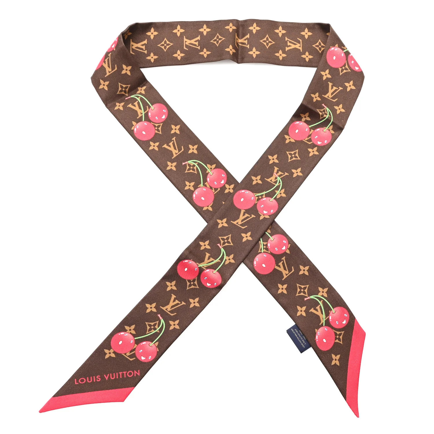 Louis Vuitton LV X TM Silk Monogram Cerises Bandeau Brown 1727975 | FASHIONPHILE (US)