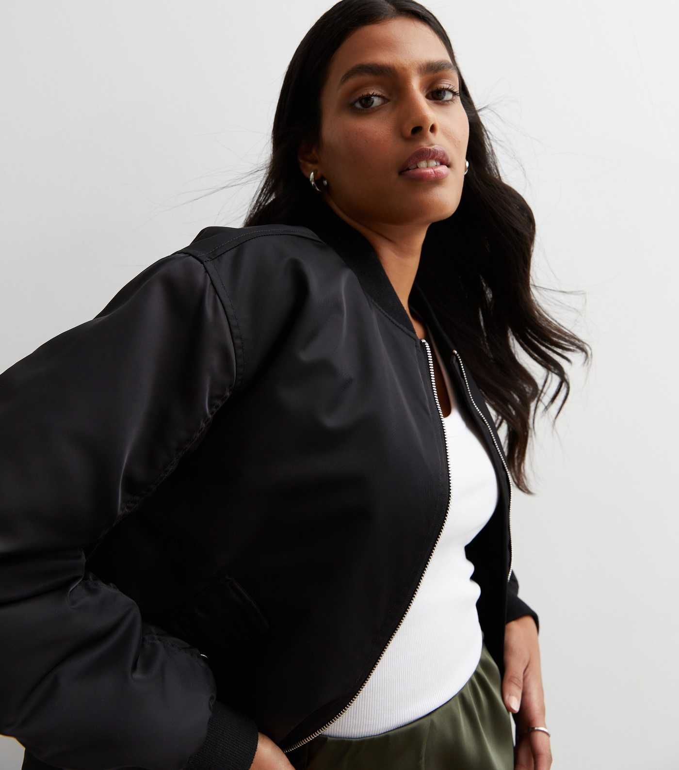 Black Zip Up Bomber Jacket
						
						Add to Saved Items
						Remove from Saved Items | New Look (UK)