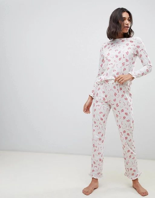 Vero Moda Holidays Candy Cane Pajama Bottoms | ASOS US
