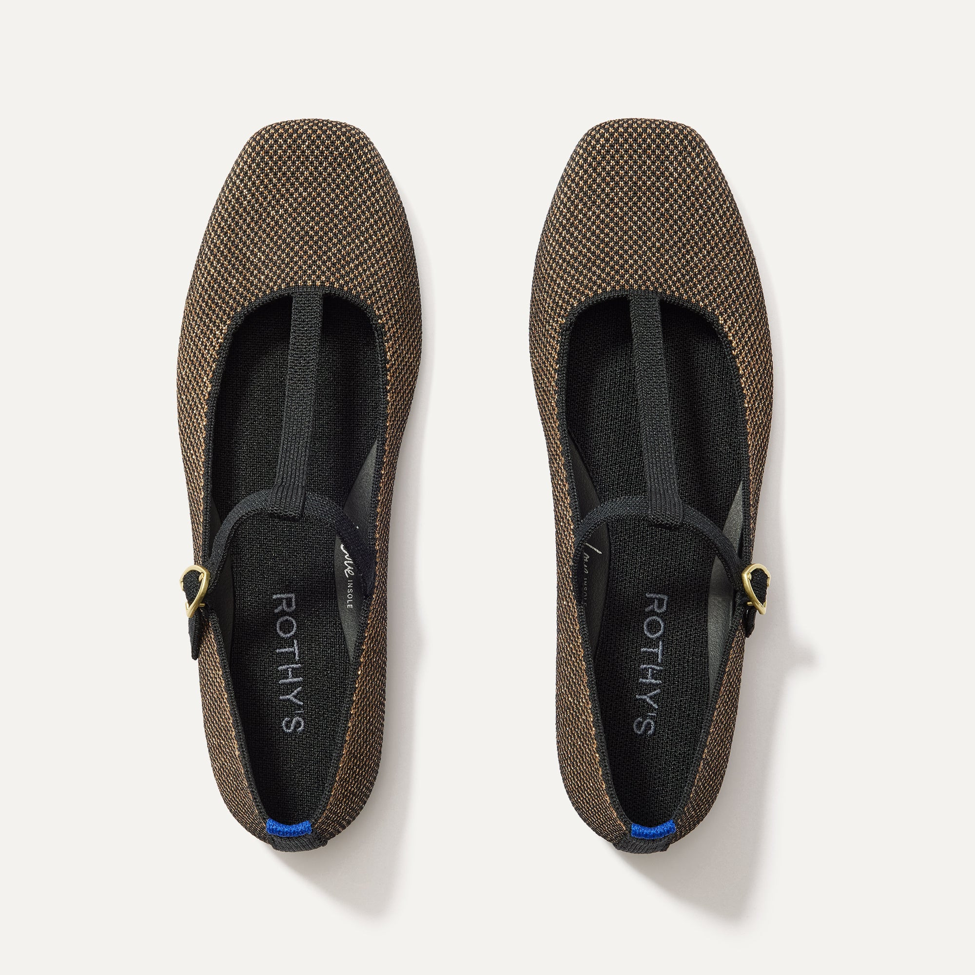 The T-Strap Mary Jane in Bronzite | Women's Flats | Rothy's | Rothy's