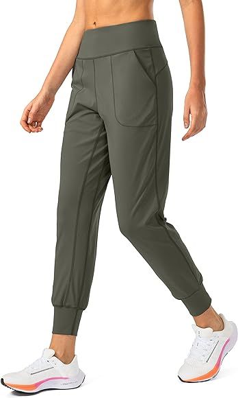 Soothfeel Women's Joggers with Zipper Pockets High Waisted Athletic Workout Yoga Pants Joggers for W | Amazon (US)