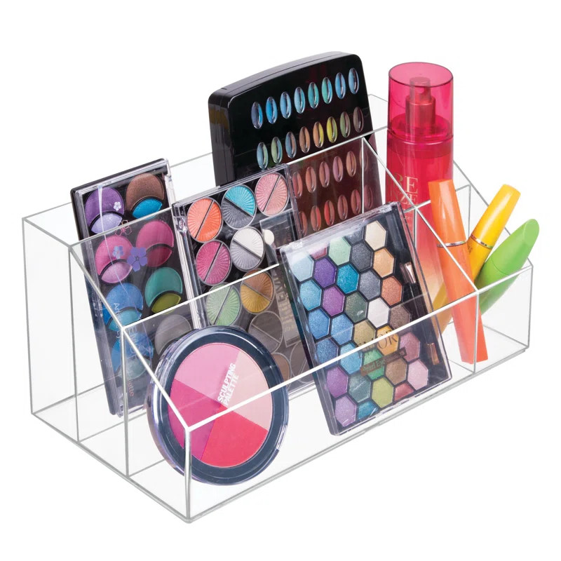 iDesign Clarity Cosmetic Palette Organizer for Vanity or Cabinet - 5 Compartments, Clear | Wayfai... | Wayfair North America