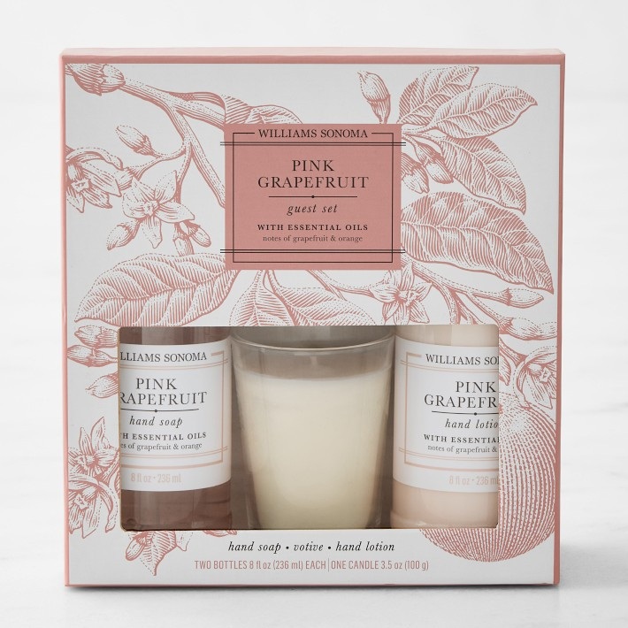 Williams Sonoma Pink Grapefruit Guest Set | Williams-Sonoma